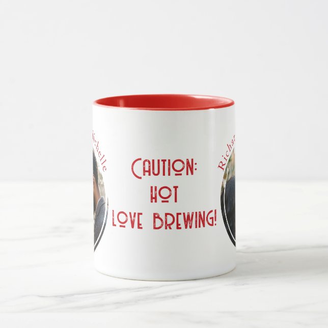 Taza Personalizado de desarrollo de amor caliente Foto  (Centro)