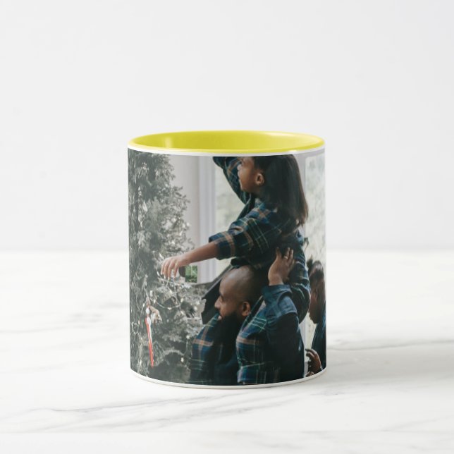 Taza Personalizado de doble cara de foto personalizada (Centro)