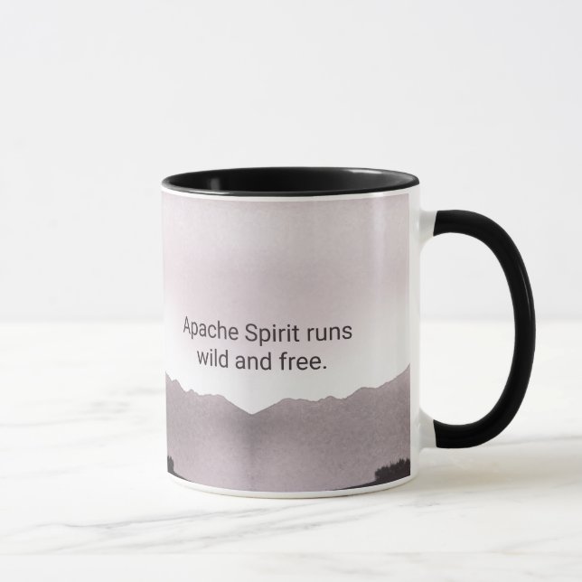 Taza Personalizado de espíritu Apache Typography Coffee (Derecha)