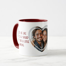 Taza Personalizado de forma cardíaca nombres de fotos y