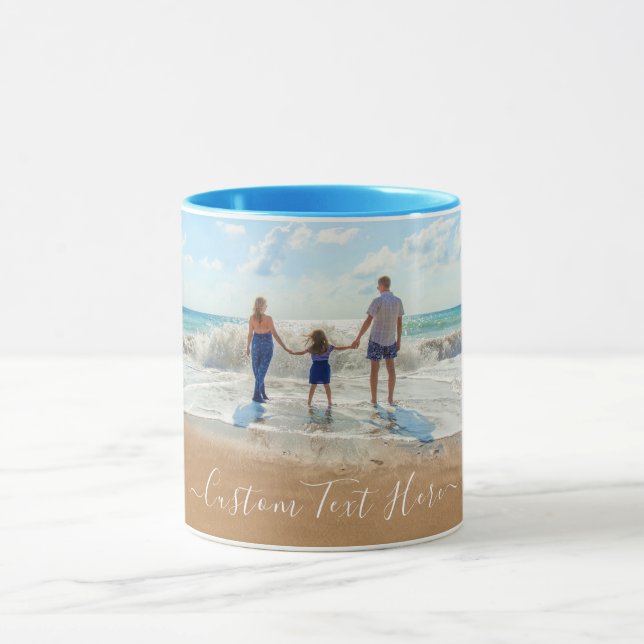 Taza Personalizado de foto texto mug tus fotos favorita (Centro)