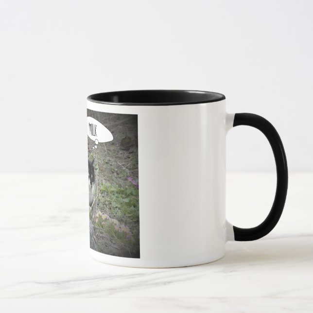 Taza Personalizado de fotos de gato Mezcla de texto (Derecha)