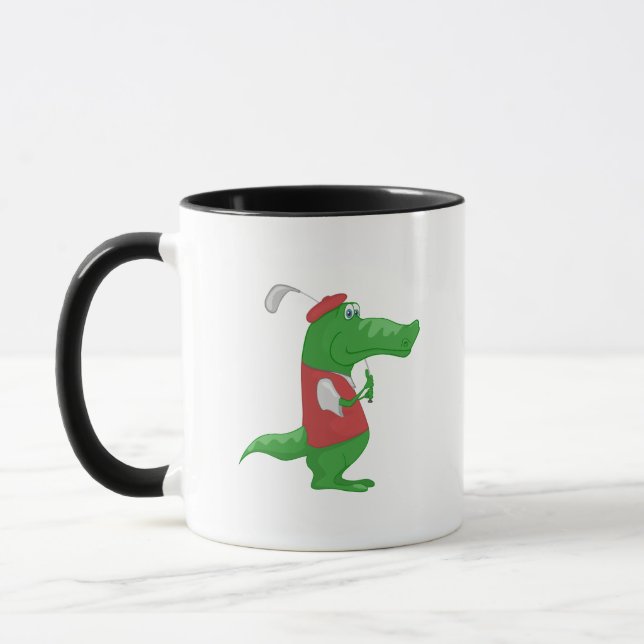 Taza Personalizado de golf de cocodrilo (Izquierda)