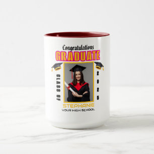 Taza Personalizado de Graduación de Foto Graduada Felic