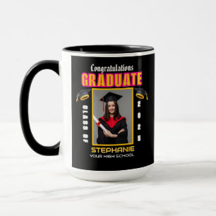 Taza Personalizado de Graduación de Foto Graduada Felic