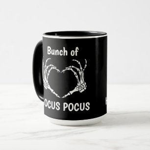 Taza Personalizado DE HOCUS POCUS Skeleton manos corazó
