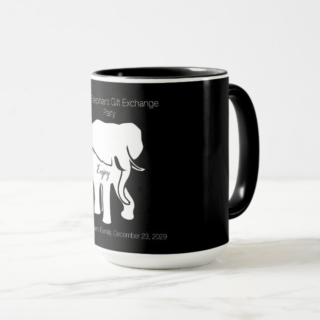 Taza Personalizado de intercambio de regalos para elefa (Anverso derecho)