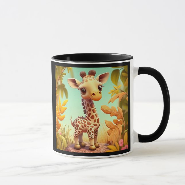 Taza Personalizado de jirafa de bebé trópico (Derecha)