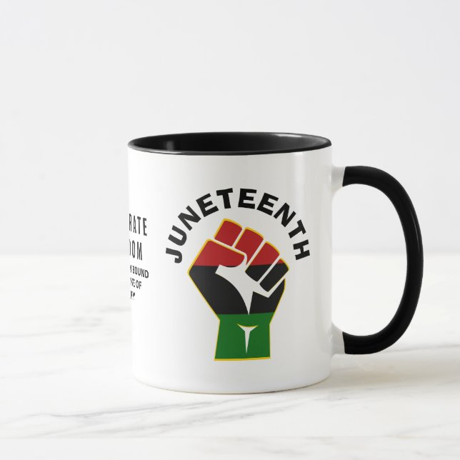 Taza Personalizado de JUNETE celebra la libertad (Derecha)