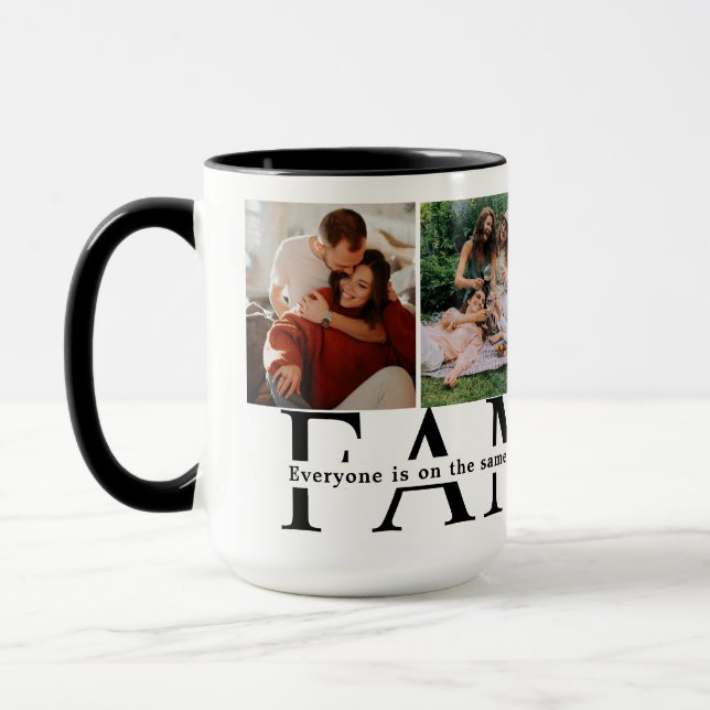 Taza Personalizado de la cita de amor familiar 4 lindo  (Izquierda)