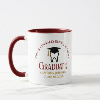 Personalizado de la Escuela Dental Maroon Graduaci