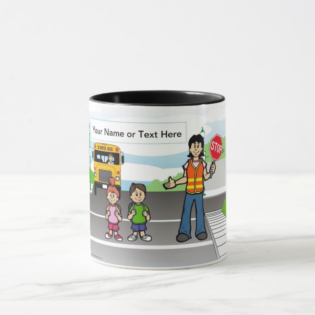 Taza Personalizado de la guardia de cruce, por PrintedP (Centro)