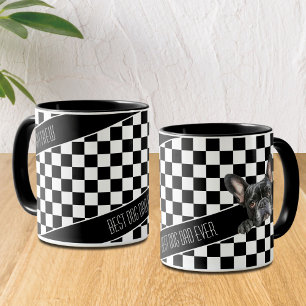 Taza Personalizado de la orquesta negra blanca de perro