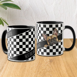 Taza Personalizado de la orquesta negra blanca de perro