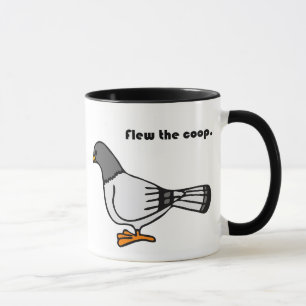 Taza Personalizado de la pichón gris de Coop