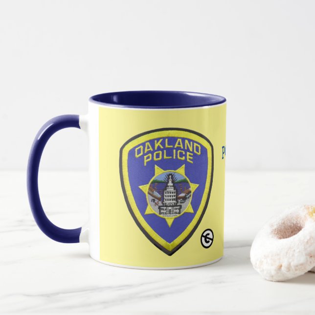 Taza Personalizado de la policía de Oakland Mug (Con donut)