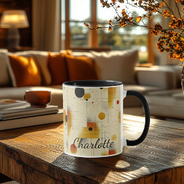 Taza Personalizado de mediados de siglo - Geométrico ab