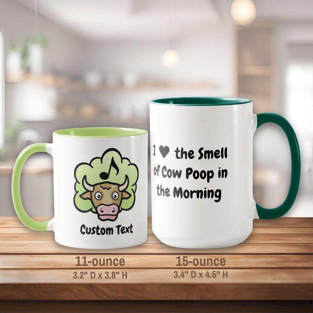 Taza Personalizado de metano de vaca Coffee Mug (Subido por el creador)