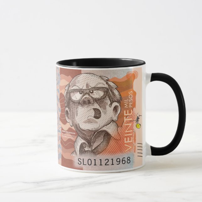 Taza Personalizado de moneda colombiana Café Mug 20.000 (Derecha)
