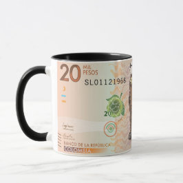 Taza Personalizado de moneda colombiana Café Mug 20.000