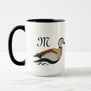 Taza Personalizado de natación de pato Verde azulado de