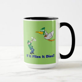 Taza Personalizado De Pato Volador Y Cazador