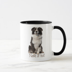Taza Personalizado de perro Mascota de color de borde d