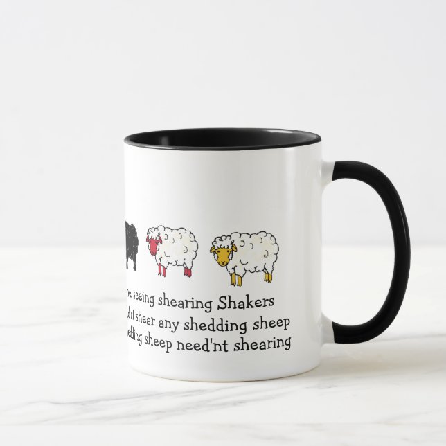 Taza personalizado de poema de oveja y cordero giratori (Derecha)