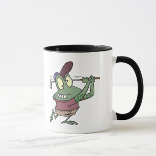 Taza personalizado de rana golfista tonto