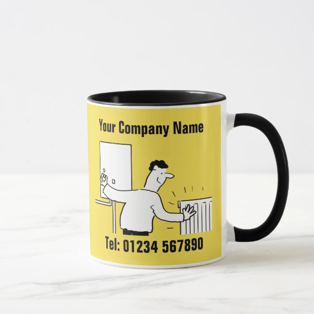 Taza Personalizado de servicios de fontanería y calefac (Derecha)