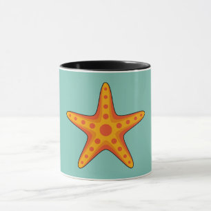 Taza Personalizado de Starfish Naranja Cute