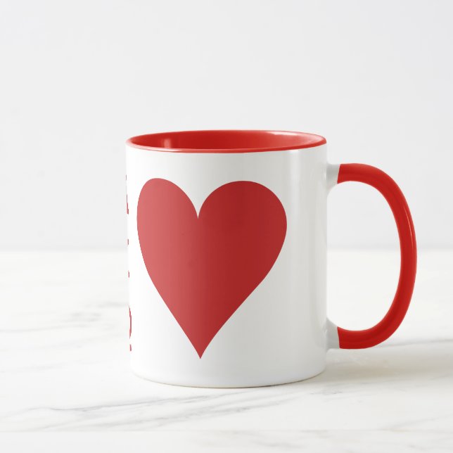 Taza personalizado de tarjetas - Mugs - Corazones (Derecha)