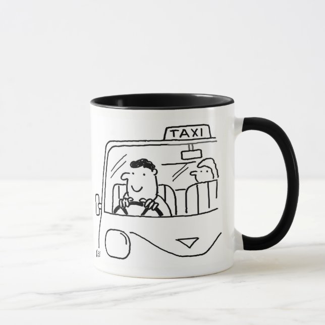 Taza Personalizado de taxistas. Controlador Cab (Derecha)