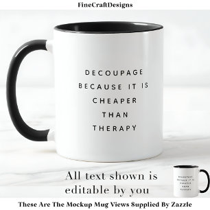 Taza Personalizado de terapia de desconexión BW03 Noved