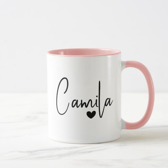 Taza Personalizado de texto de moda Apreciación de nomb (Derecha)