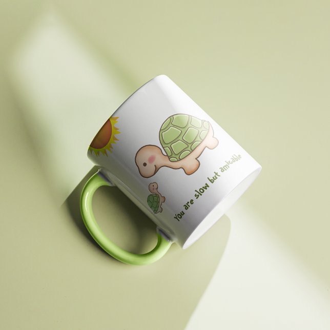 Taza Personalizado de tortuga dulce Coffee Mug (Cute turtle cartoon Coffee Mug
)