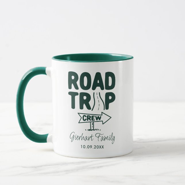 Taza Personalizado de vacaciones de la familia Viaje po (Izquierda)