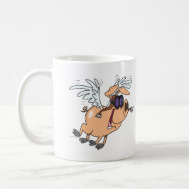 Taza personalizado de volante de cerdo divertido