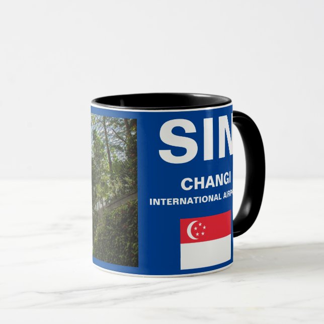 Taza Personalizado del aeropuerto Changi de Singapur (Anverso derecho)