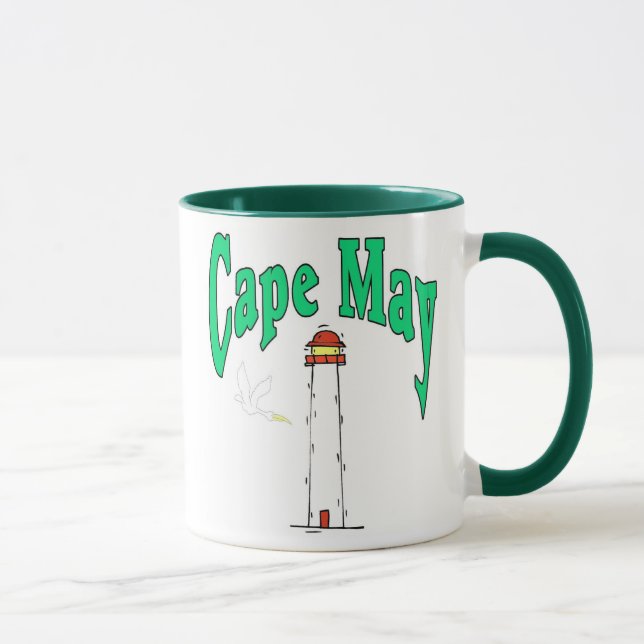 Taza Personalizado del faro de Cape May (Derecha)