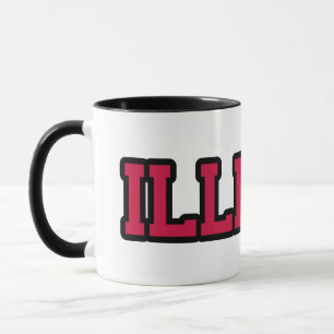 Taza Personalizado Del Orgullo De Illinois Café De Dos 