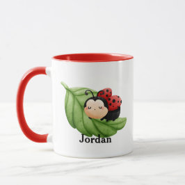 Taza Personalizado del patrón de LadyBug Cute Niños Mug