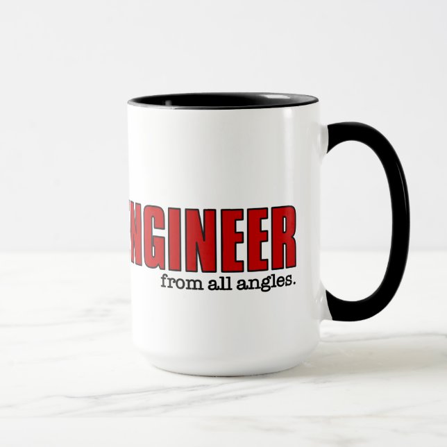 Taza Personalizado divertida de ingeniero de administra (Derecha)