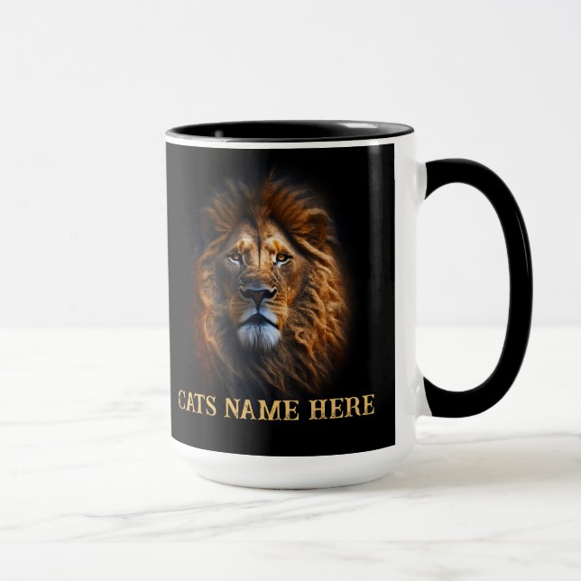 Taza Personalizado divertido "Amo a mi gato" café de le (Derecha)