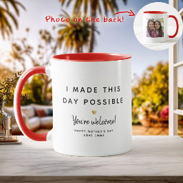 Taza Personalizado divertido foto del Día de la Madre H