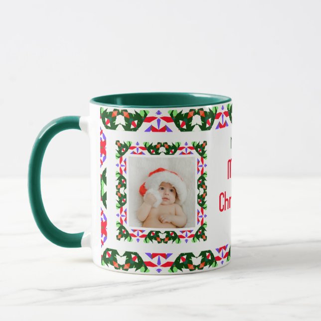 Taza Personalizado Divertido Navidades de jolly patrón  (Izquierda)