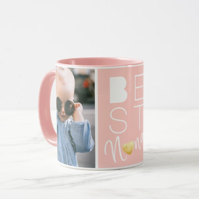 Taza Personalizado Dos Foto Mejor Nana Mug (Anverso izquierdo)