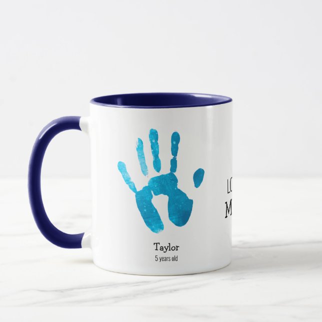 Taza Personalizado Dos huellas, ¡te queremos, mami! (Izquierda)