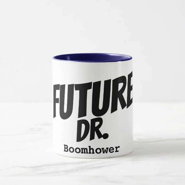 Taza Personalizado Dr Nombre Futuro Médica Regalo de Fu (Centro)