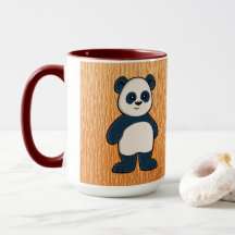 Personalizado dulce Panda con Bamboo Mug